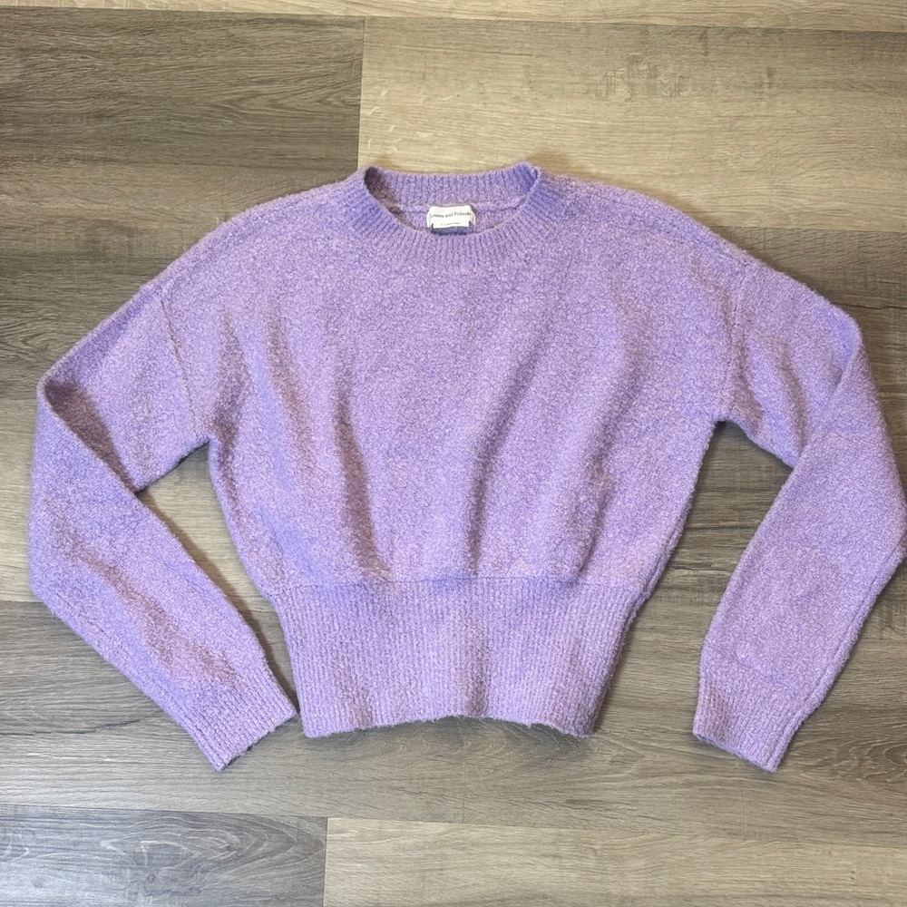 Lovers and Friends Lavender Crew Neck Soft Sweater